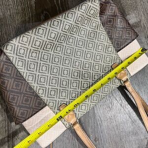 Liz Claiborne Brown and Cream Tote Bag